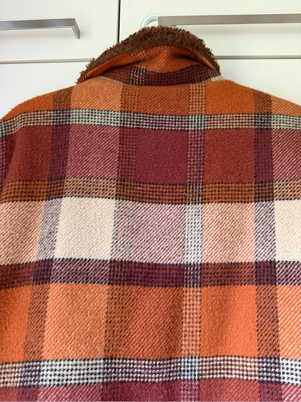 Brixton Burnes Plaid Wool Blend Sherpa Lined Jacket - Warm Terracotta/Rust - M - Picture 6 of 13